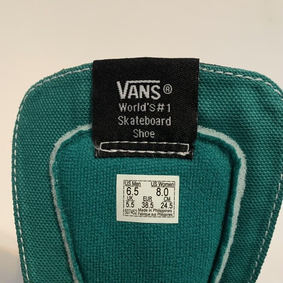 Vans Sk8-Hi Tartan Daze Leather/Plaid/Denim/Acidwash Studded Women’s Size 8 Shoe - Picture 6 of 9